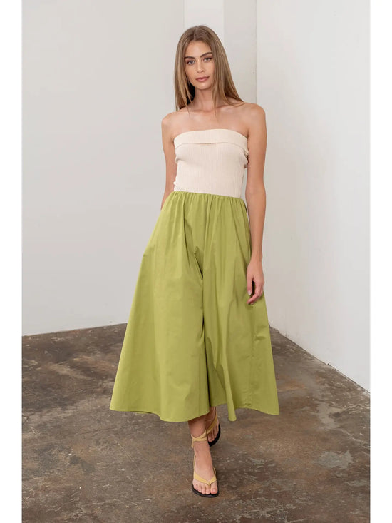 Harper Two Tone Strapless Dress