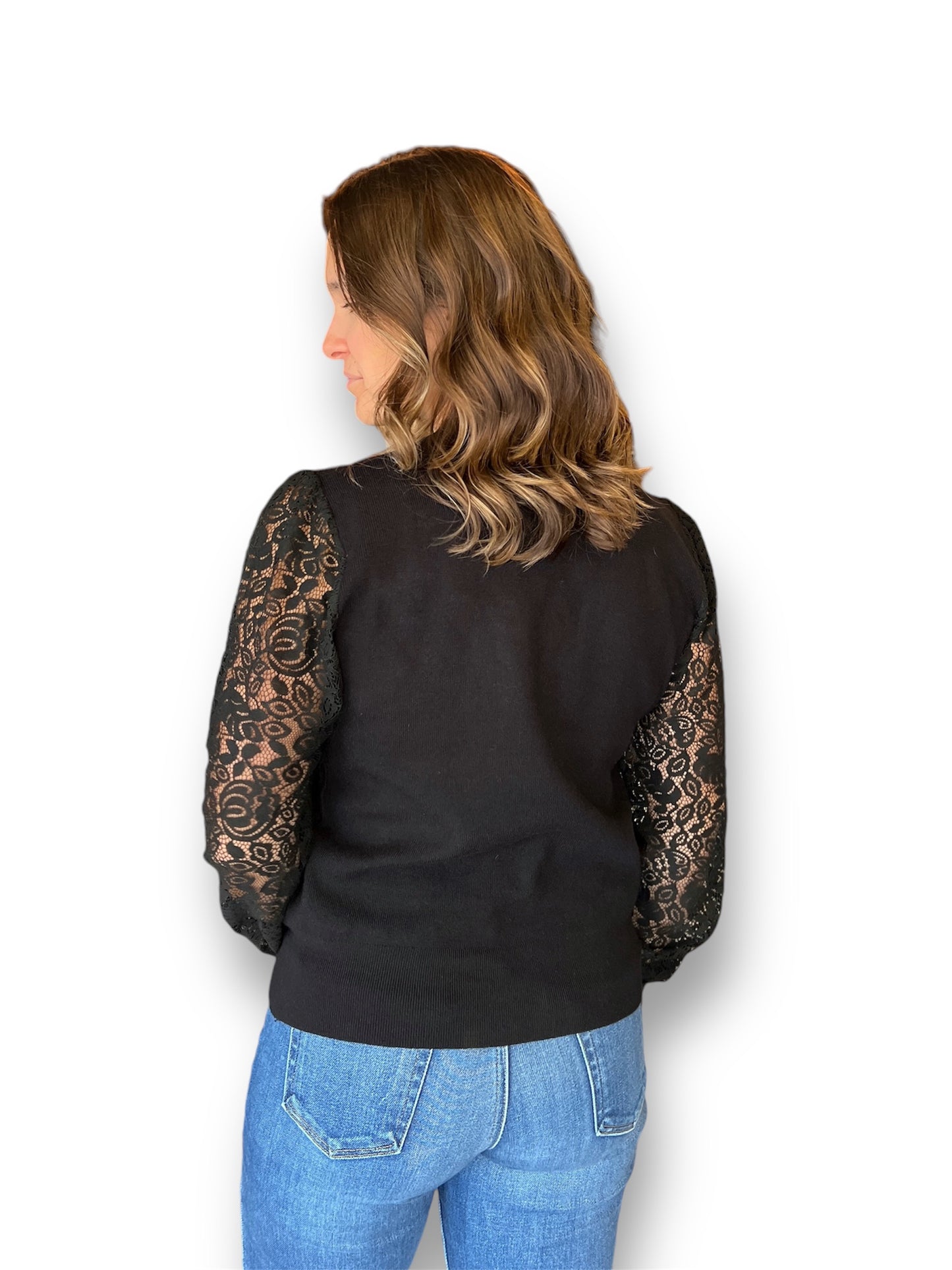 Christine Lace Sleeve Top