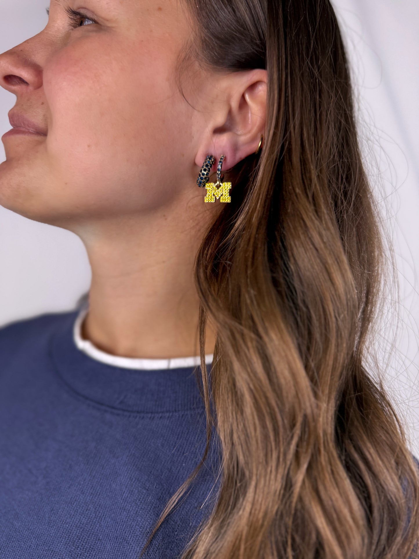 University Of Michigan Slogan Earring Set