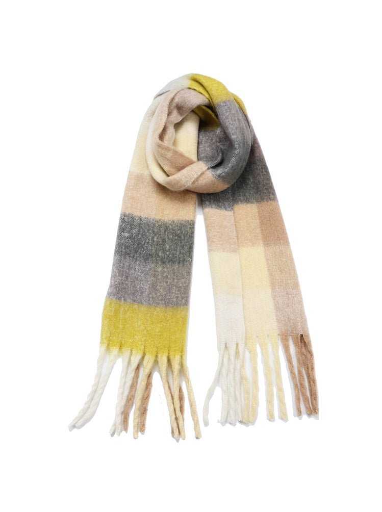 Classic Stripe Grid Scarf