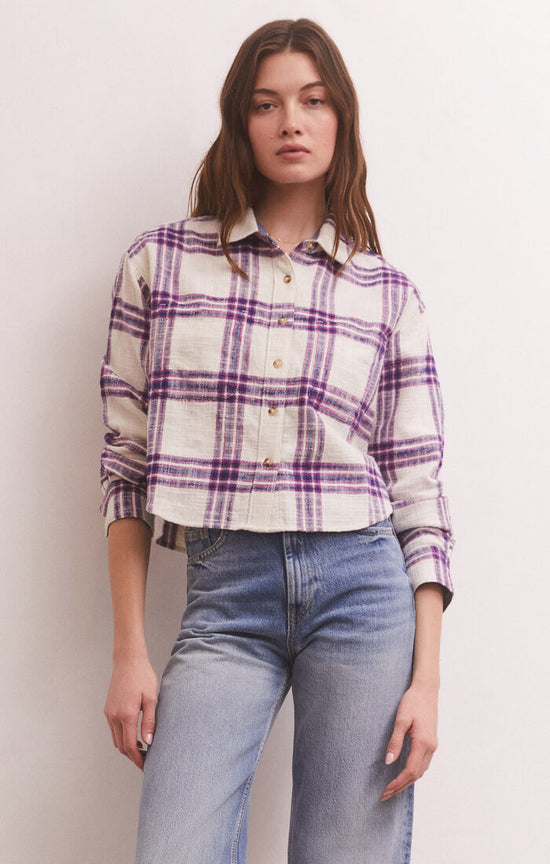 Load image into Gallery viewer, Ethan Cropped Plaid Top

