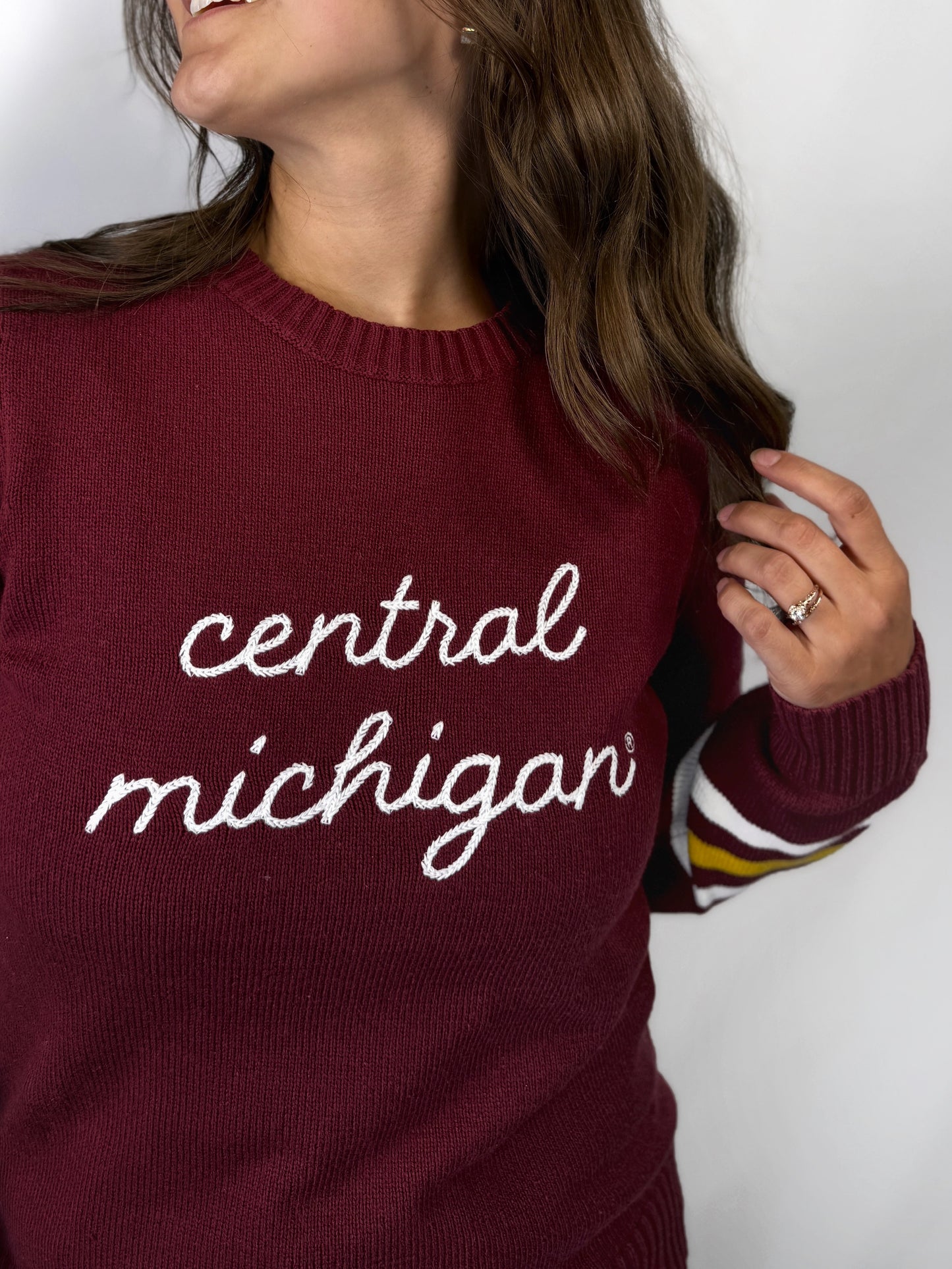 Central Michigan Cursive Sweater