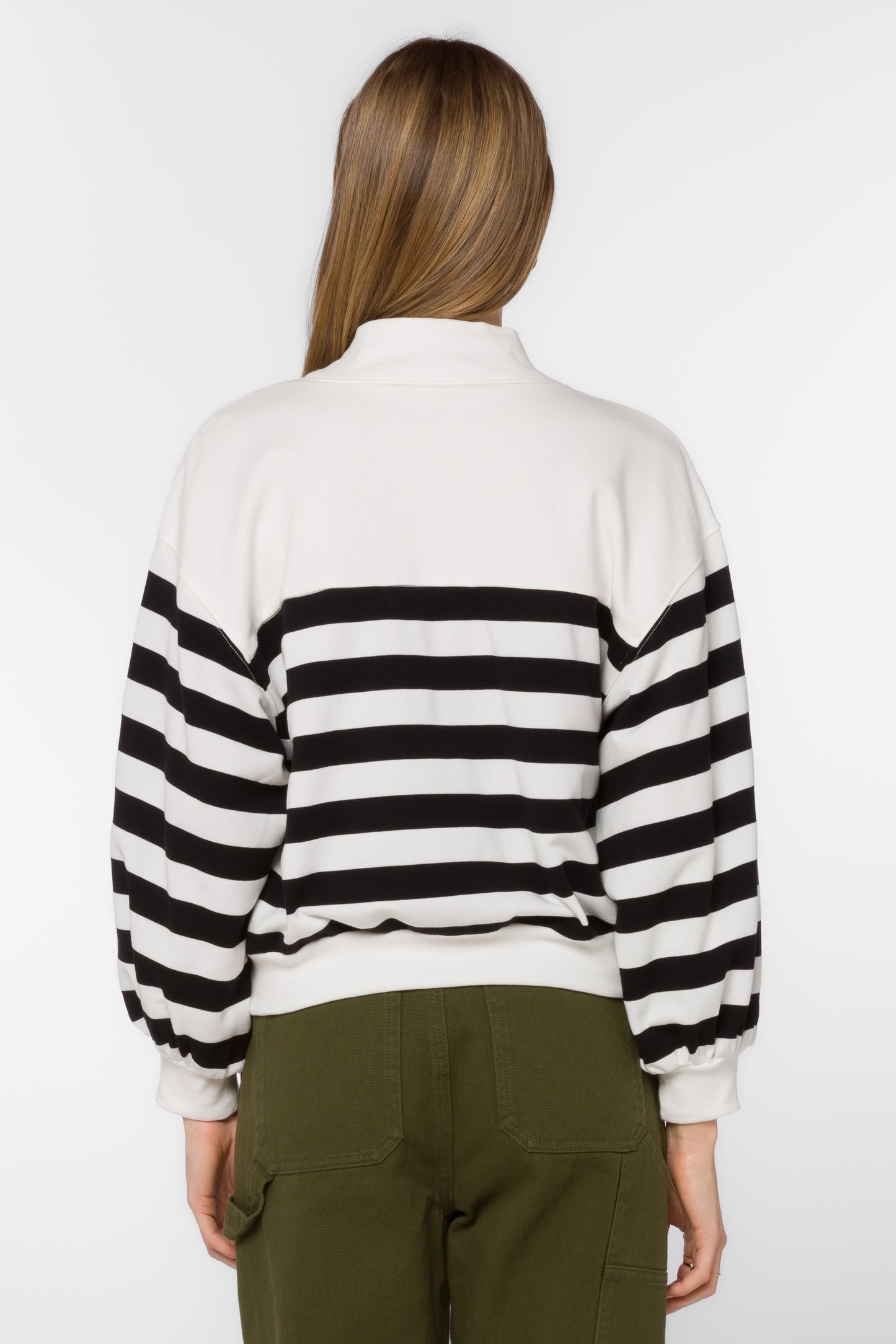 Arwen Black and White Stripe Sweatshirt