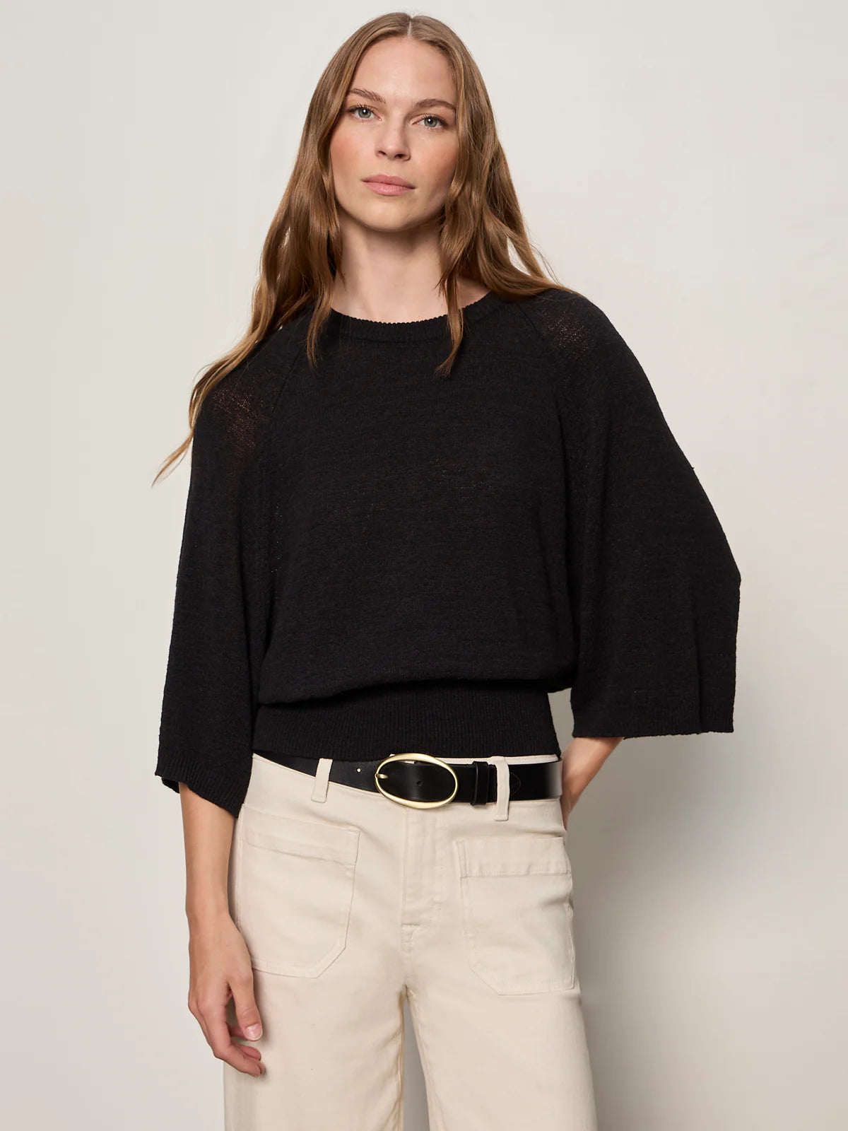 About Us Relaxed Pullover in Black