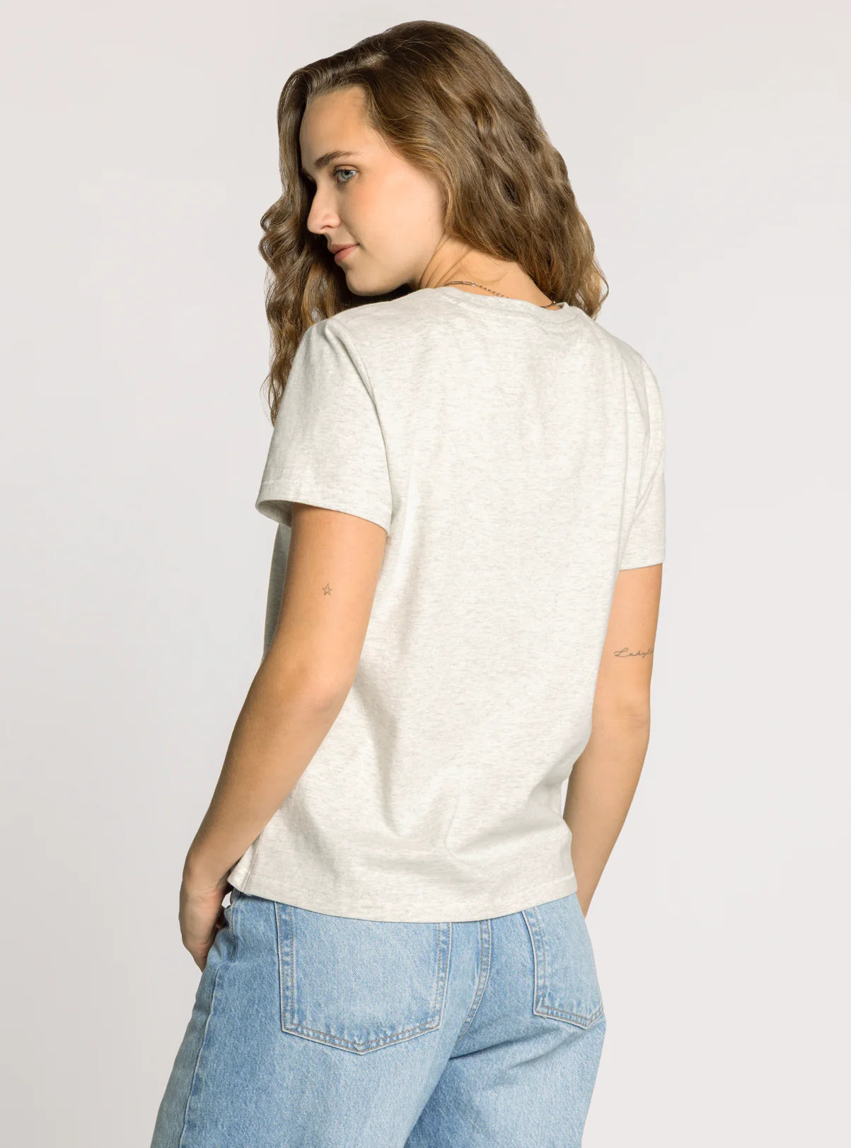 Asher Tee in Light Heather Gray
