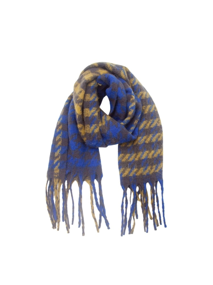 Statement Houndstooth Fleece Scarf