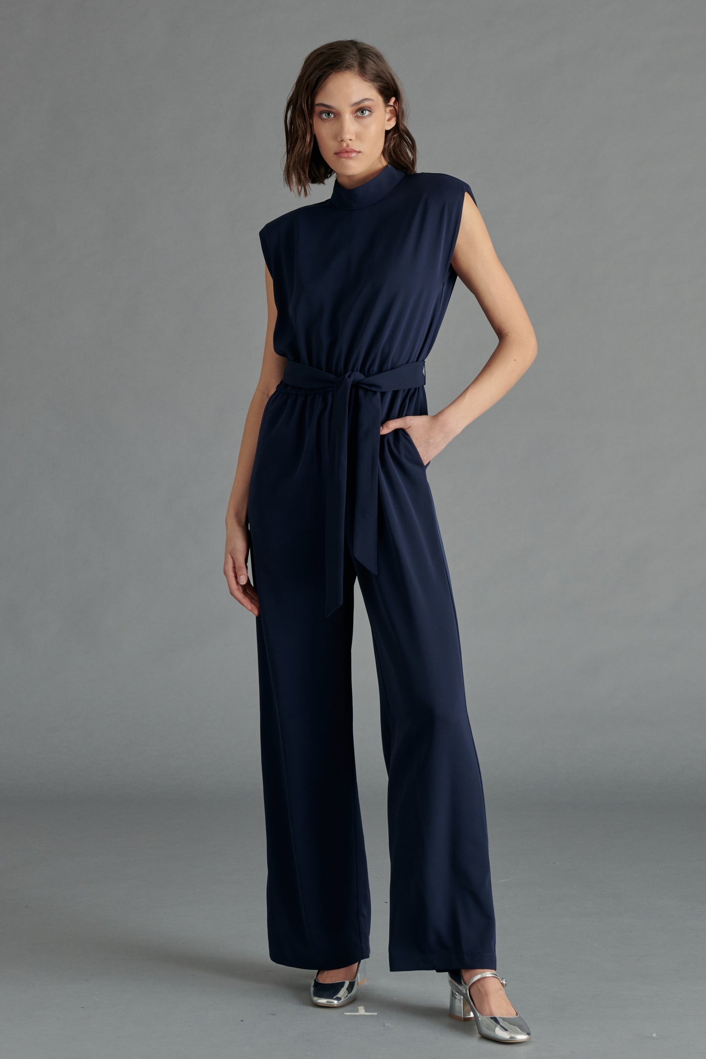 Silvette Waist Tie Jumpsuit