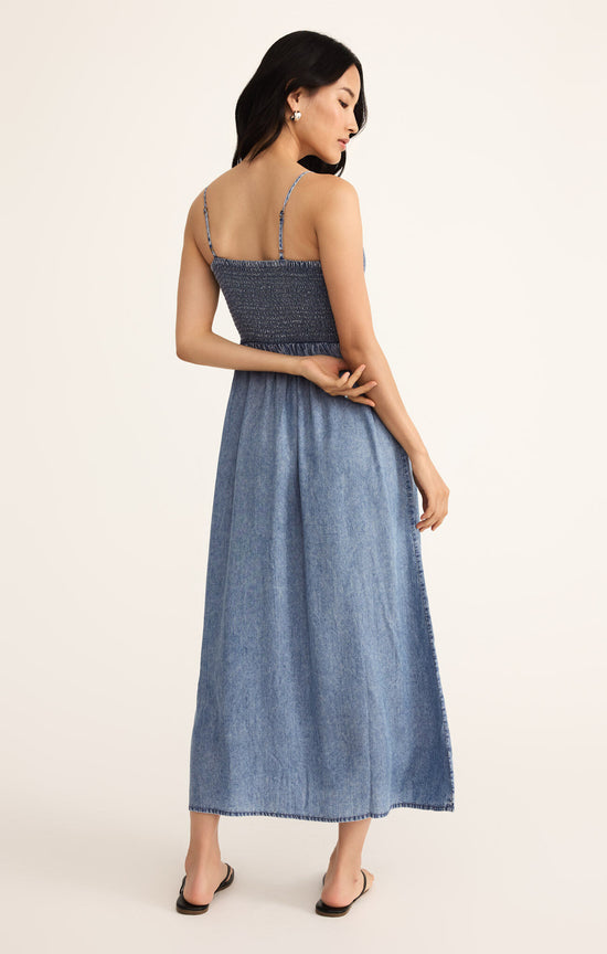 Load image into Gallery viewer, Bayside Chambray Midi Dress
