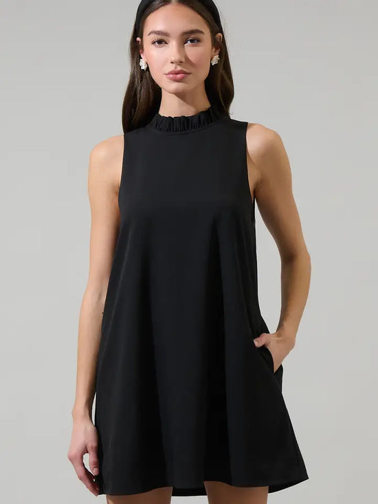 Benson Trapeze Mini Dress in Black – Ferne Boutique
