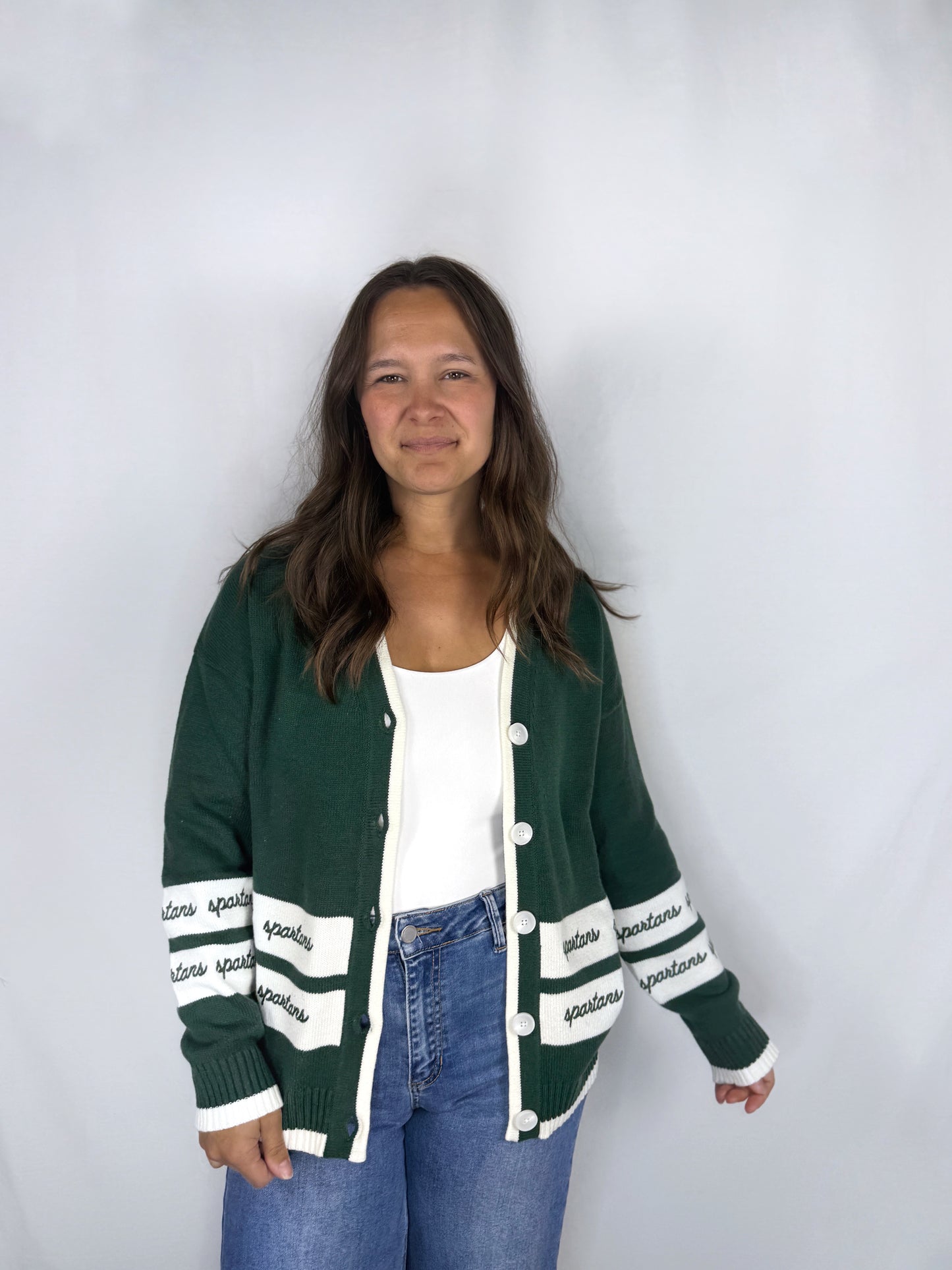 Michigan State Repeating Cardigan