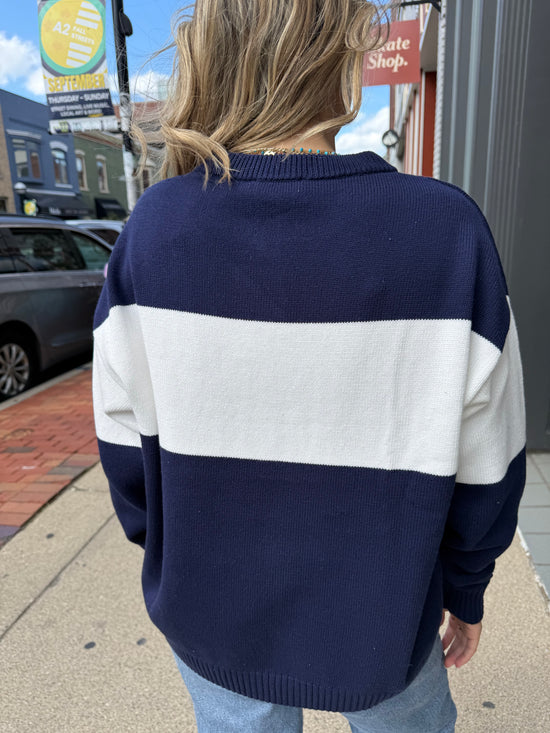 Michigan Block Crewneck Sweater