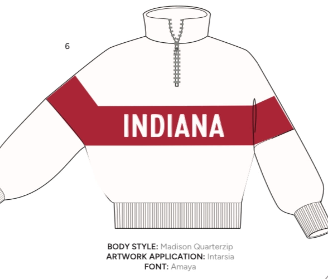 Indiana Ivory Quarter Zip