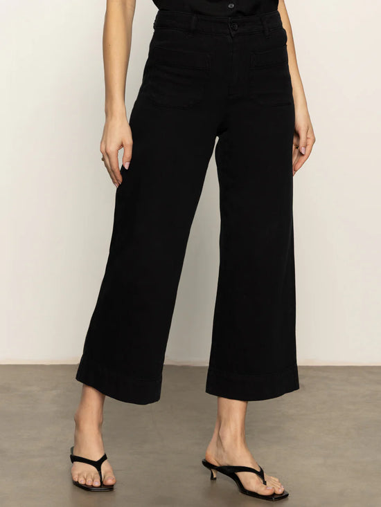 Soft Marine Wide Leg Crop Pant