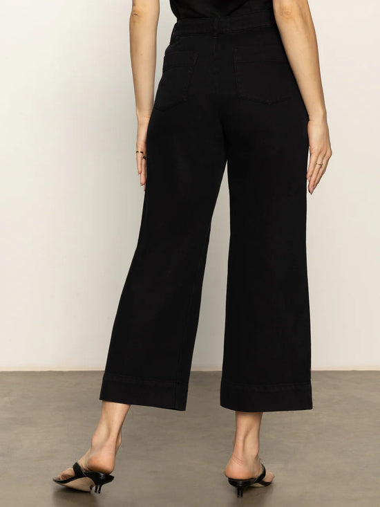 Soft Marine Wide Leg Crop Pant