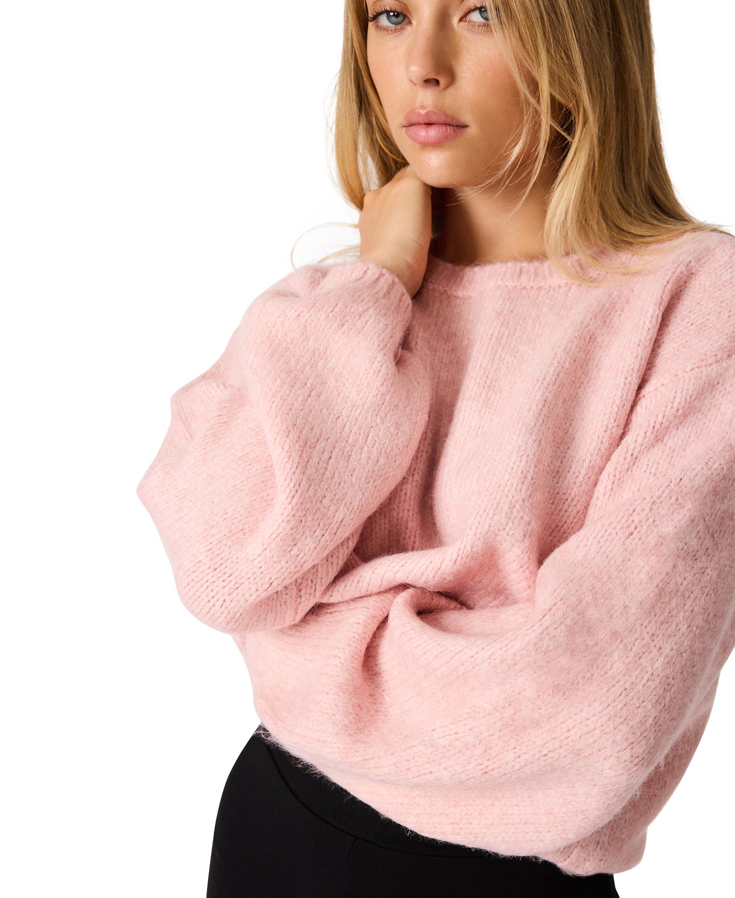Carmen Sweater in Silver Pink
