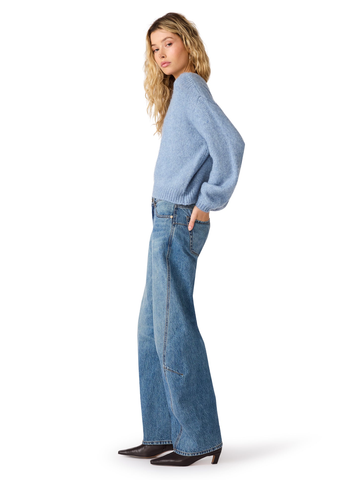 Carmen Sweater in Hazy Blue