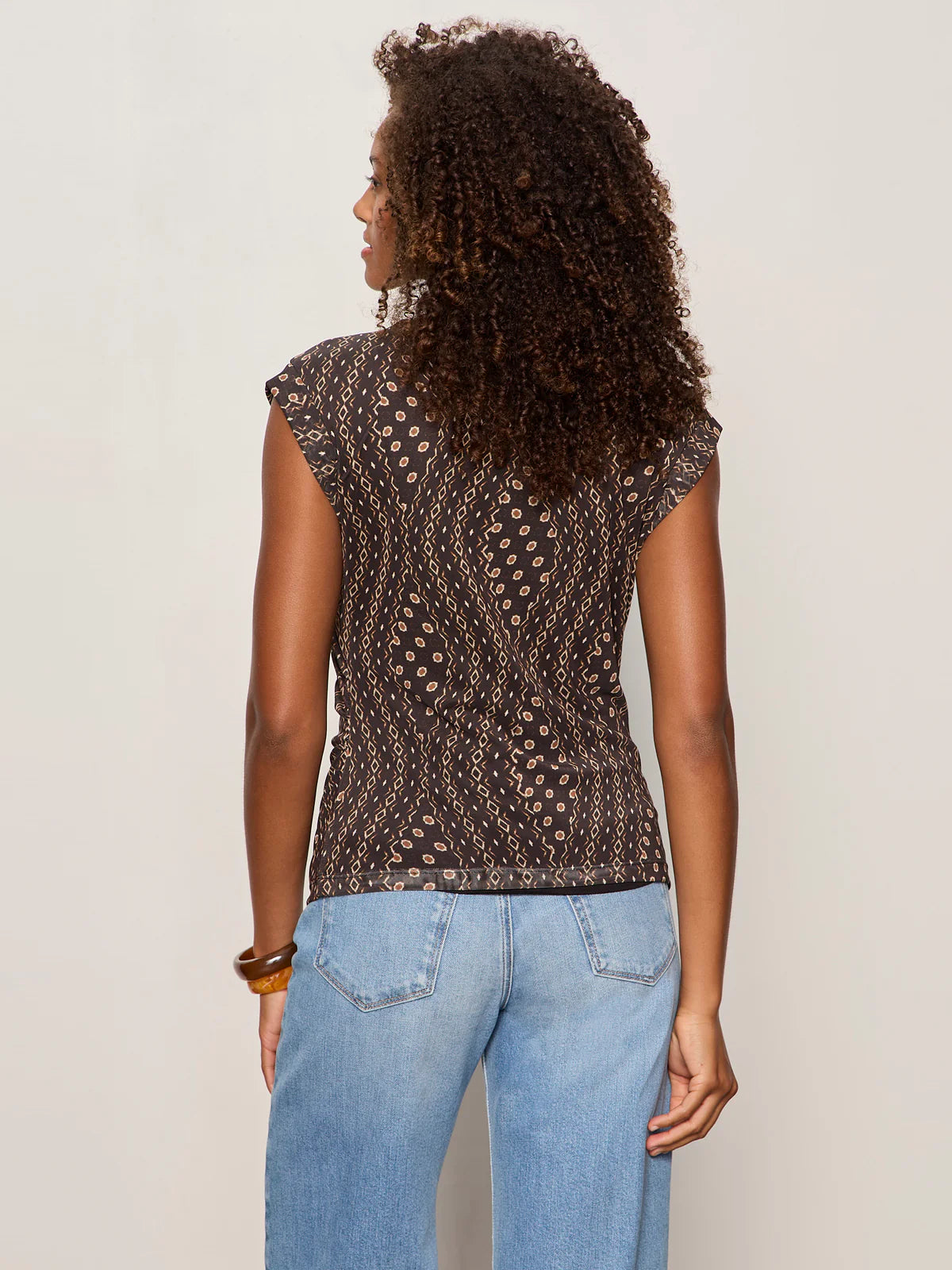 Charisma Dolman Mesh Tee in Rhythmic
