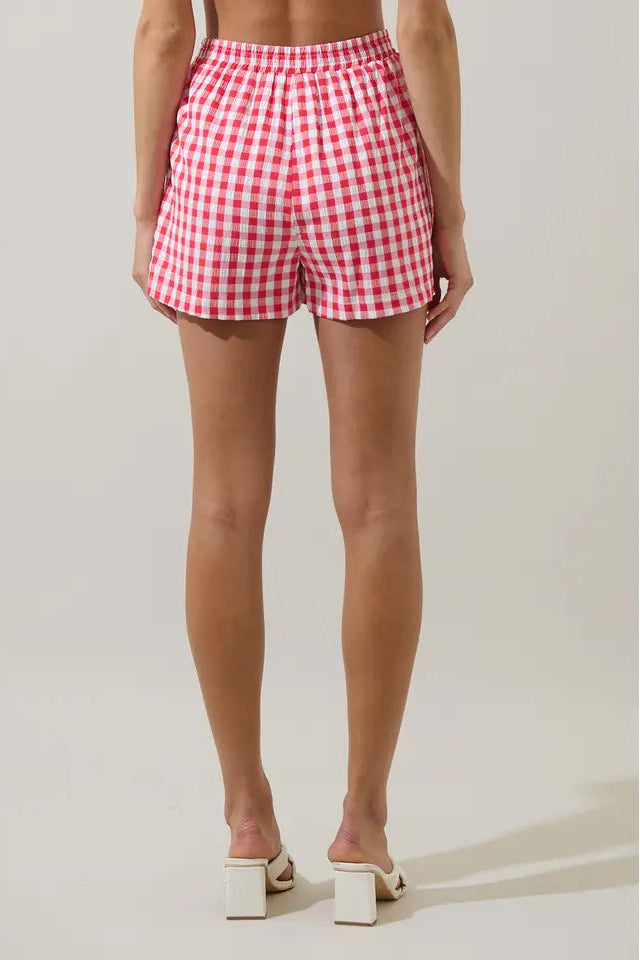 Chelli Checker High Waisted Shorts