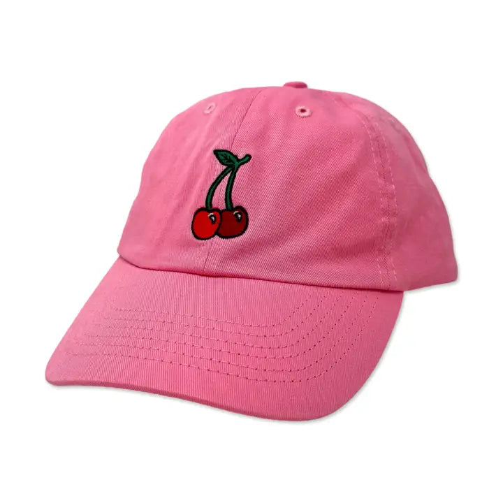 Cherries Embroidered Hat