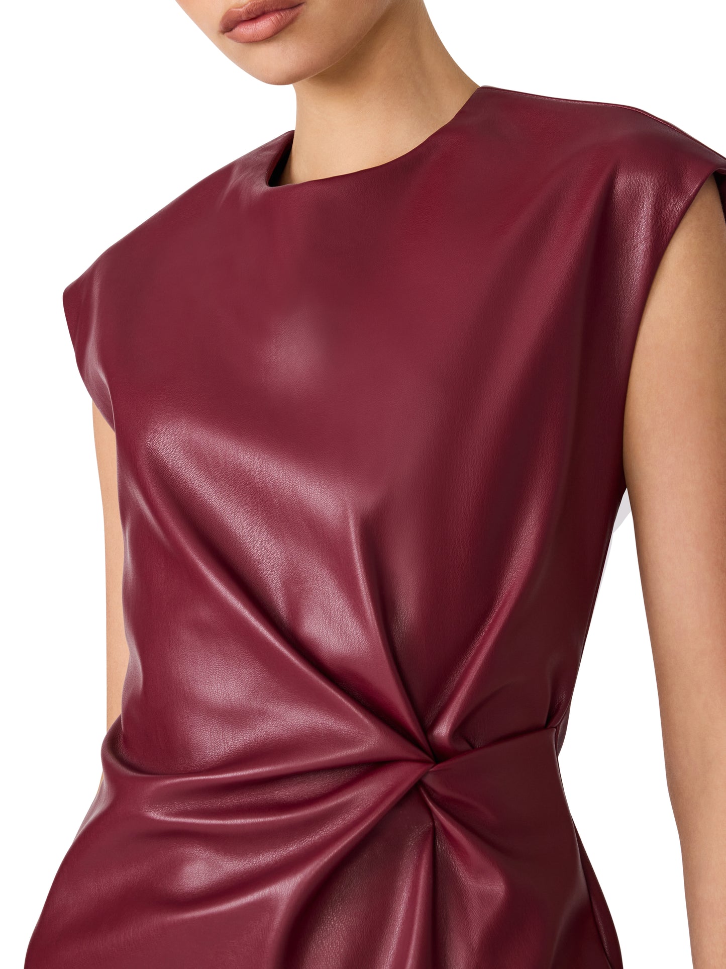 Chiara Dress in Cordovan