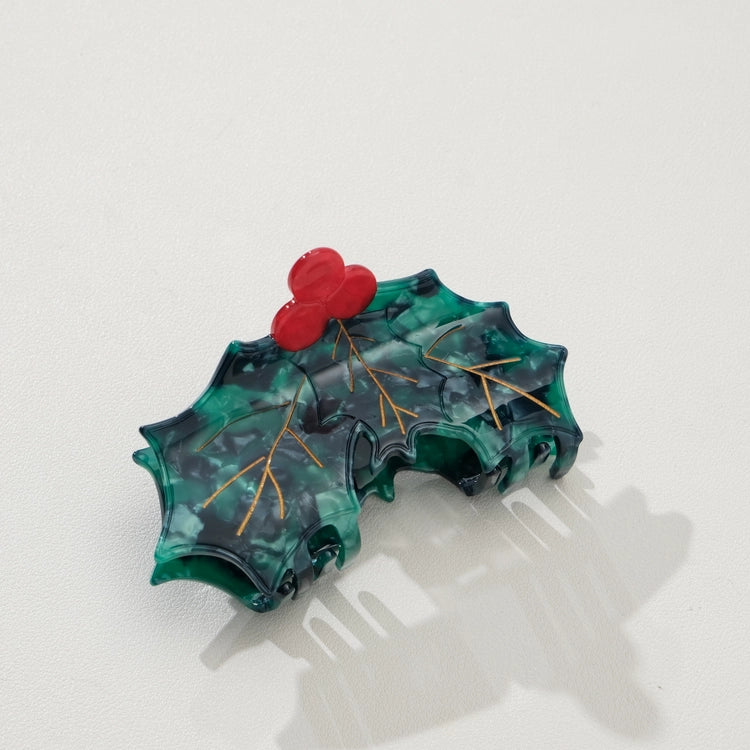 Christmas Holly Claw Clip