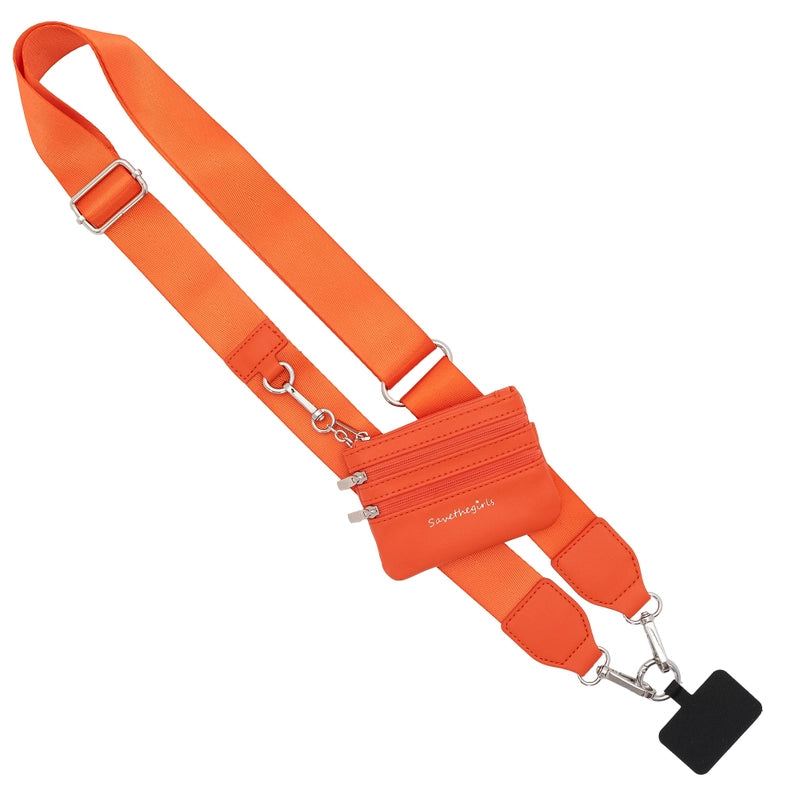 Clip and Go Strap with Pouch in Orange