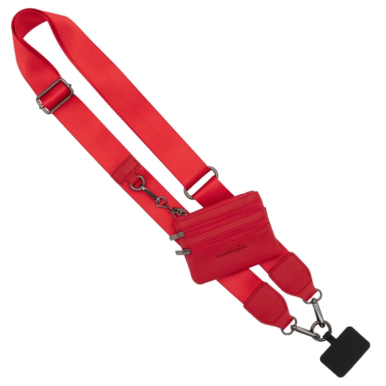 Clip and Go Strap with Pouch in Red