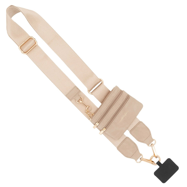 Clip and Go Strap with Pouch in Taupe