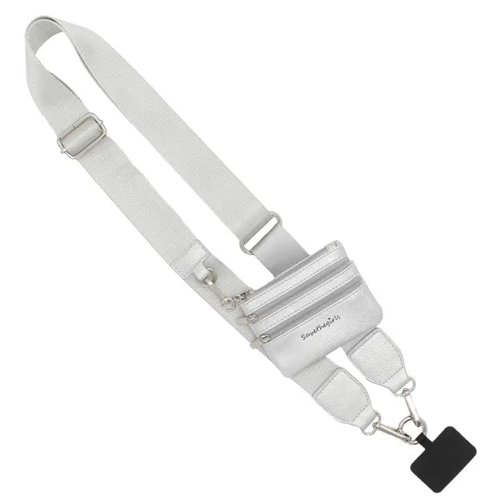 Clip and Go Strap with Pouch in Silver