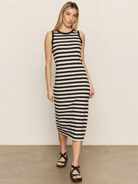 Contrast Trim Maxi Dress