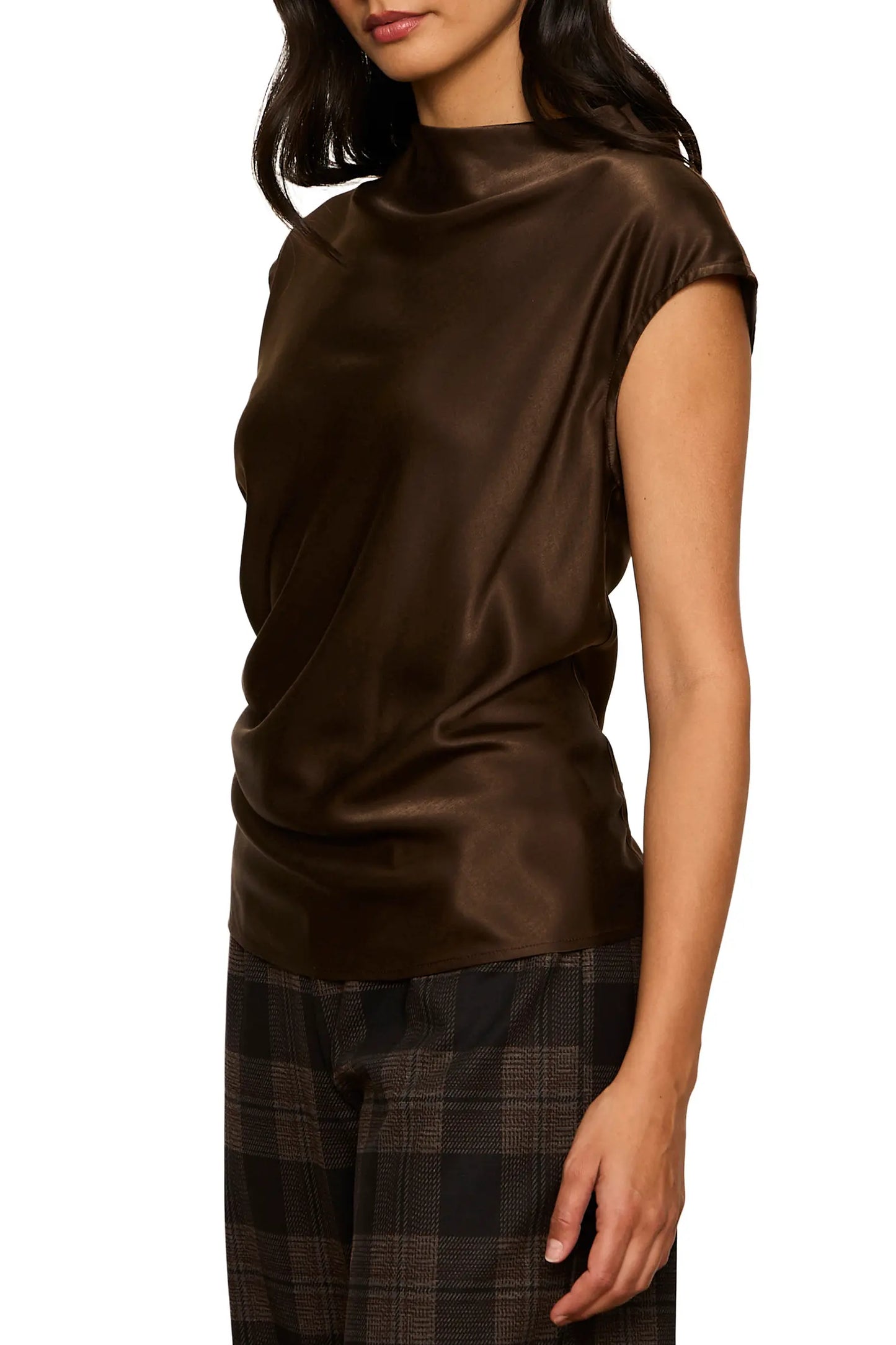 Nights with You Satin Shell in Espresso Martini