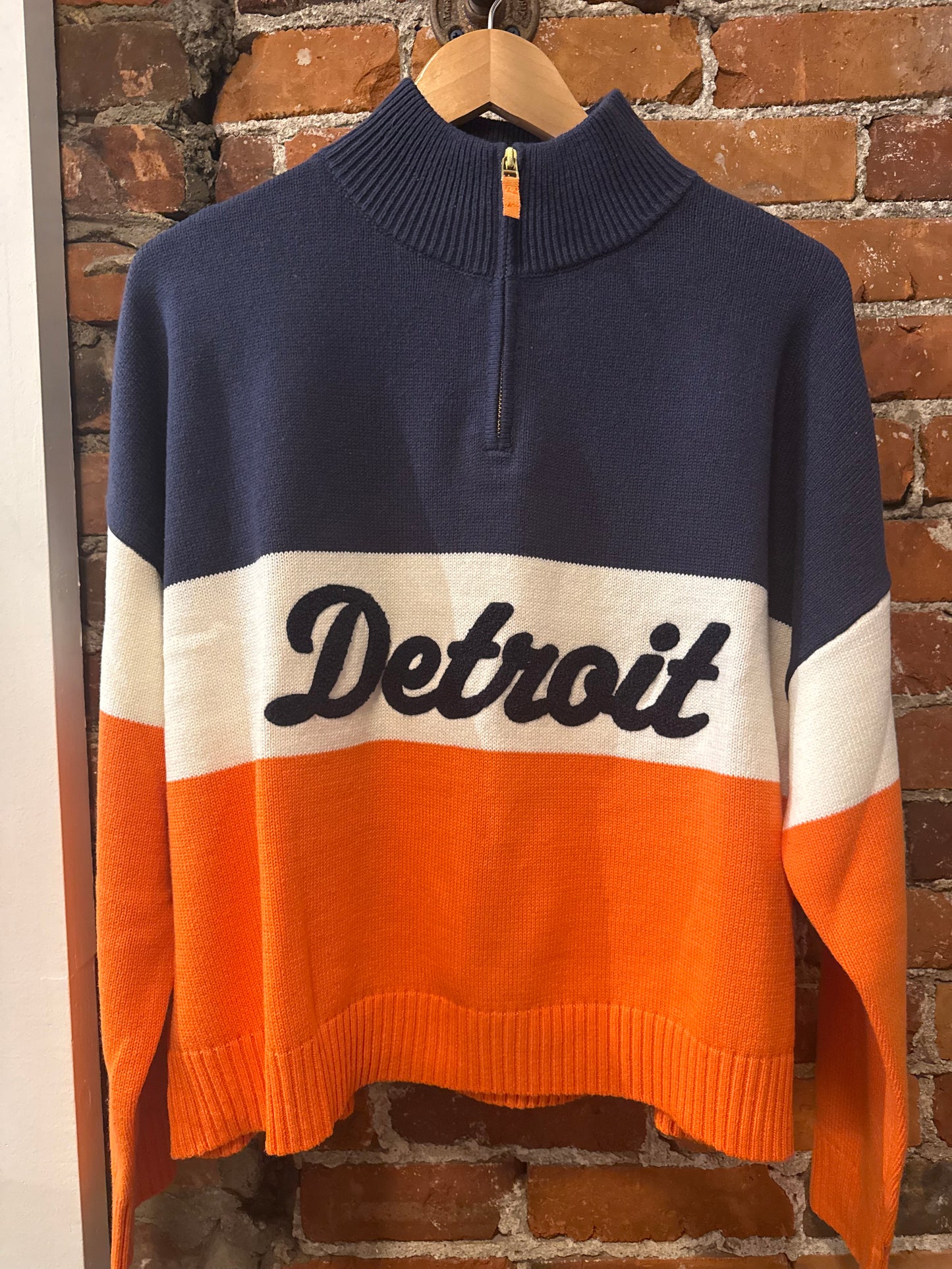 Detroit Navy/Orange Quarter Zip
