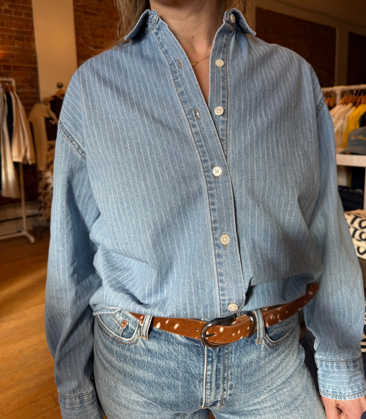 Haven Chambray Top in Whimsy