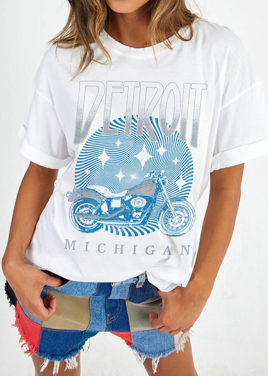 Detroit Motorcycle Graphic Tee