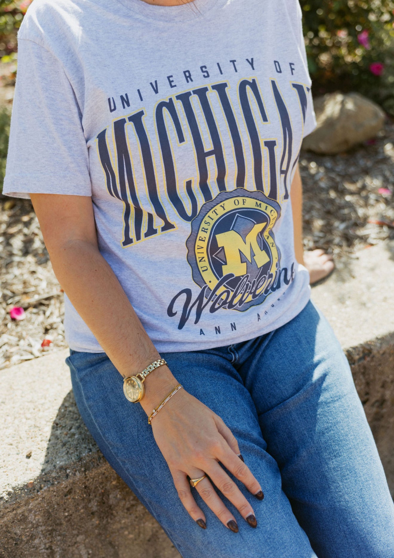 Michigan Graphic Tee Grey