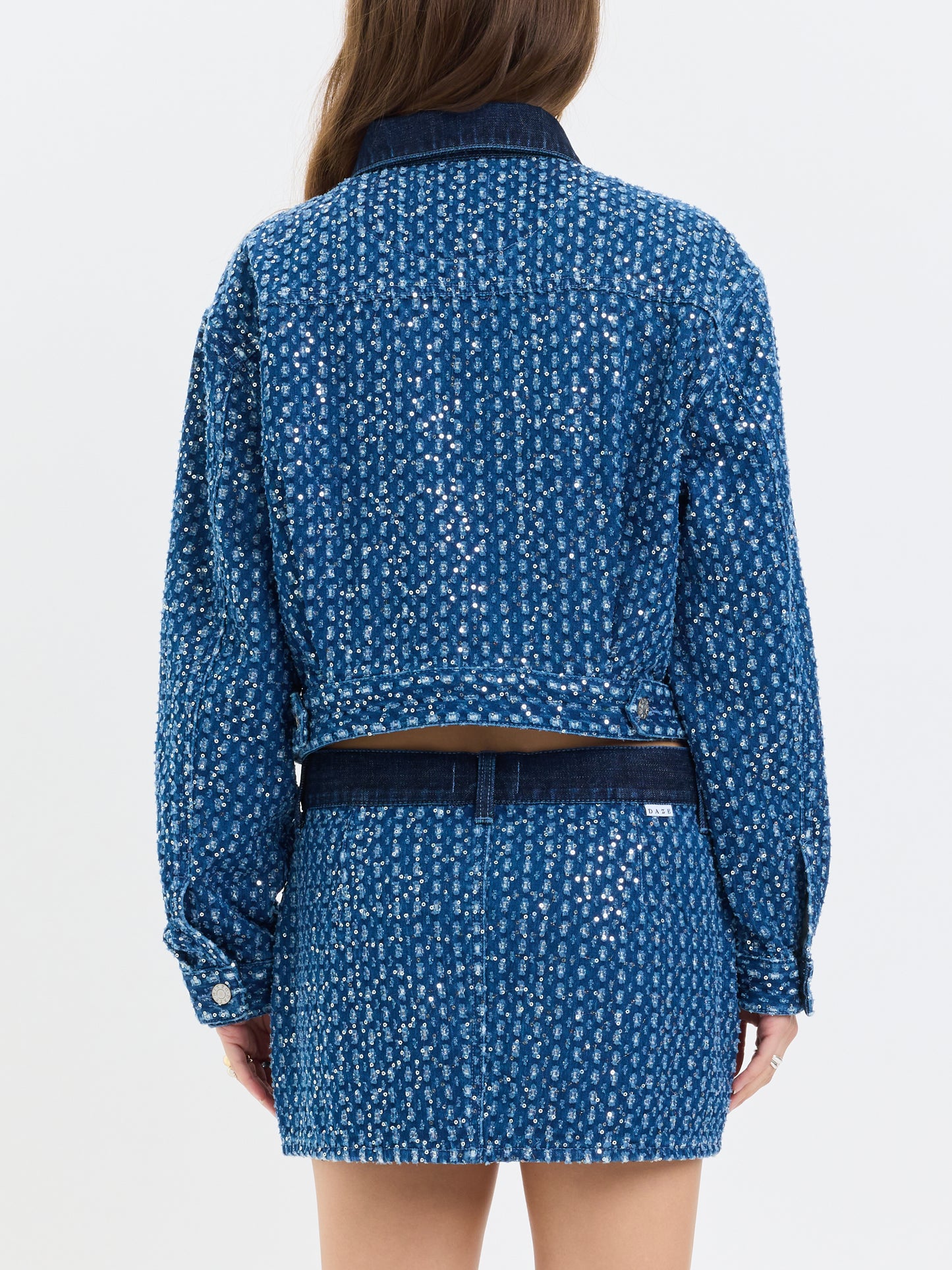Del Mar Cropped Trucker Jacket in Prism