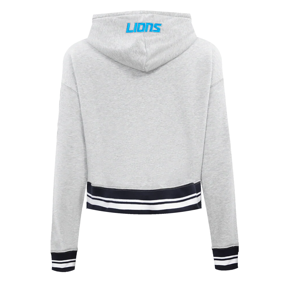 Detroit Lions Script Cropped Hoodie