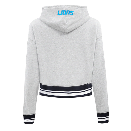 Detroit Lions Script Cropped Hoodie
