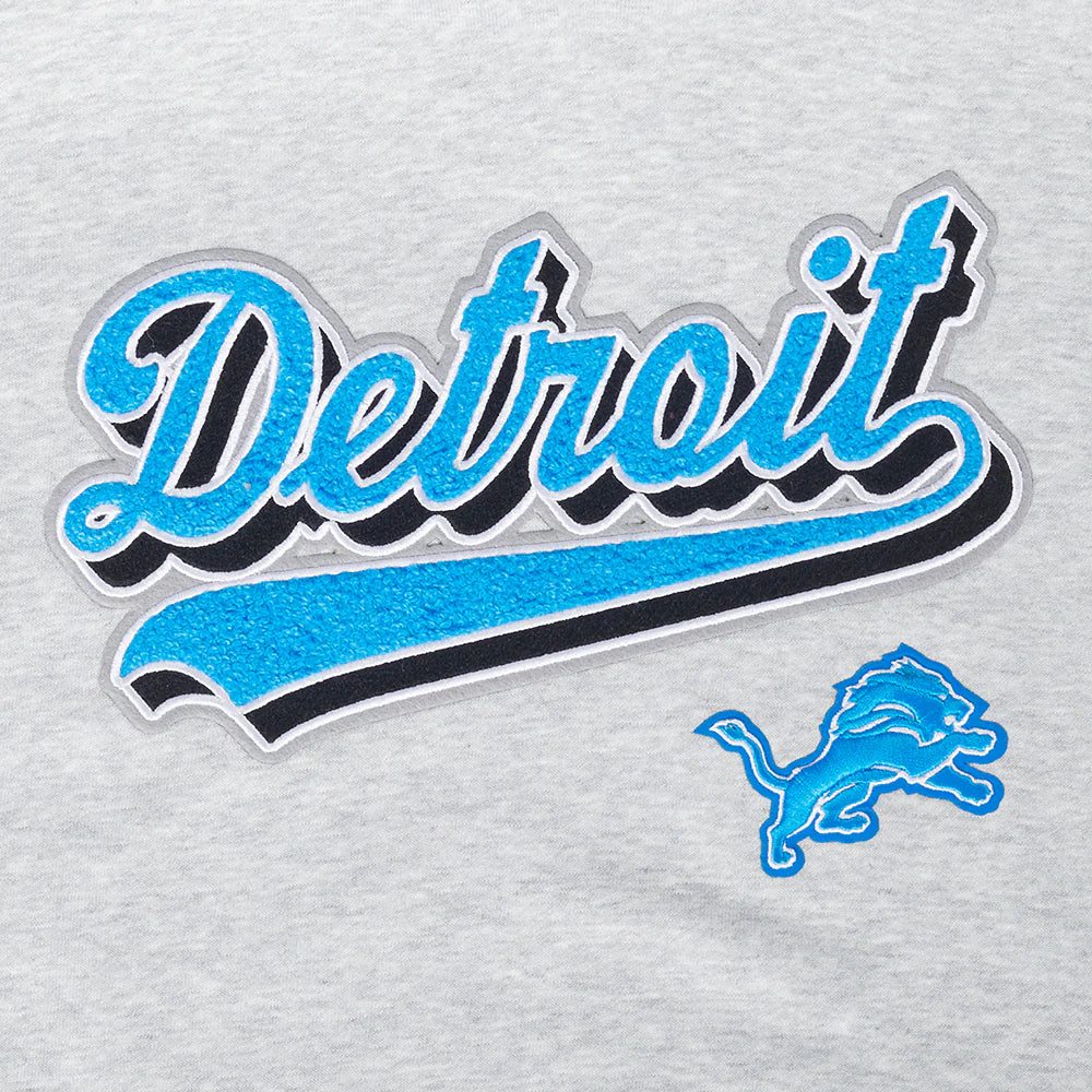 Detroit Lions Script Cropped Hoodie
