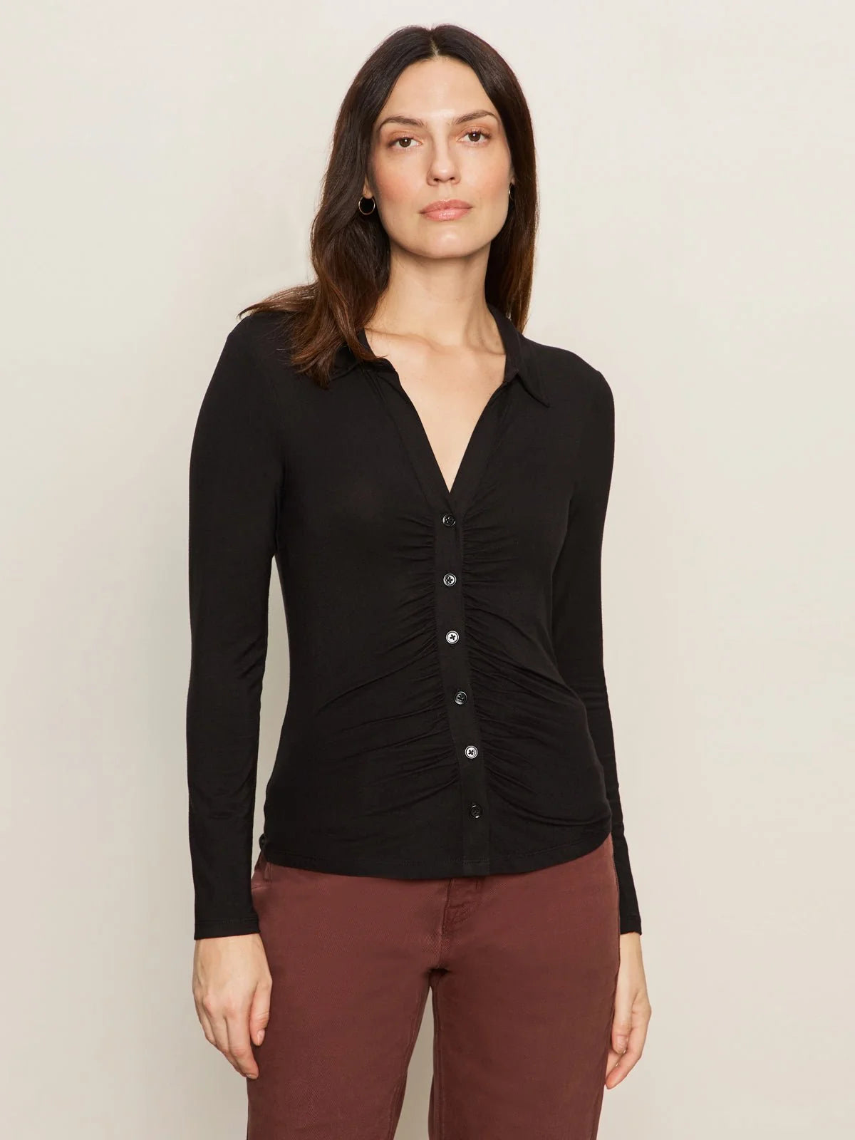 Dream Girl Button Up in Black