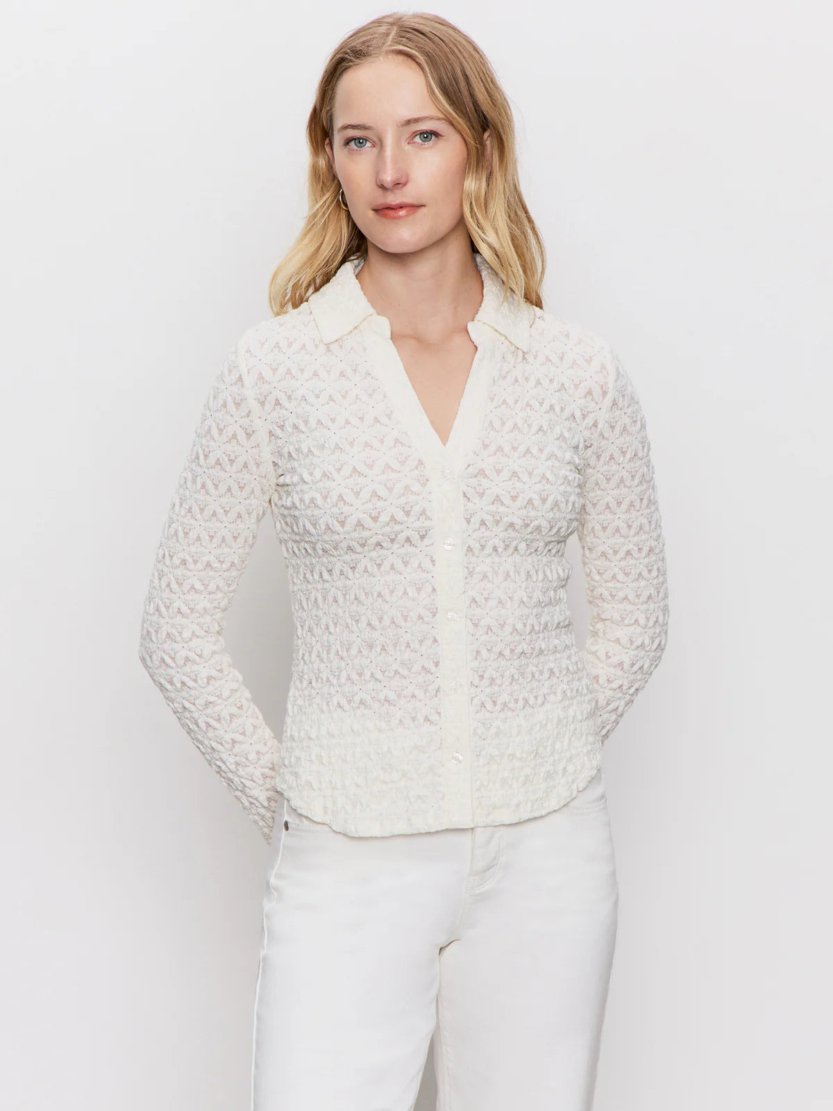 Dreamgirl Lace Button Up