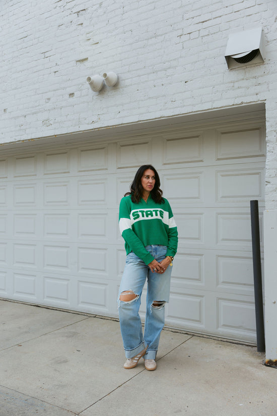 Michigan State Quarter Zip Sweater