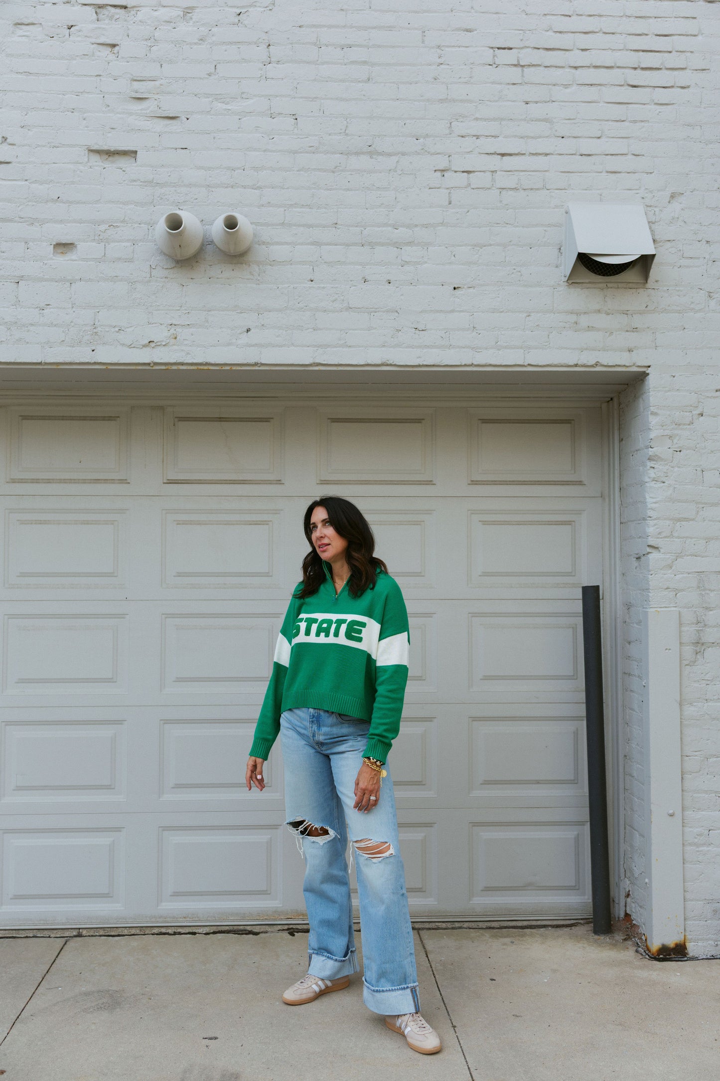 Michigan State Quarter Zip Sweater
