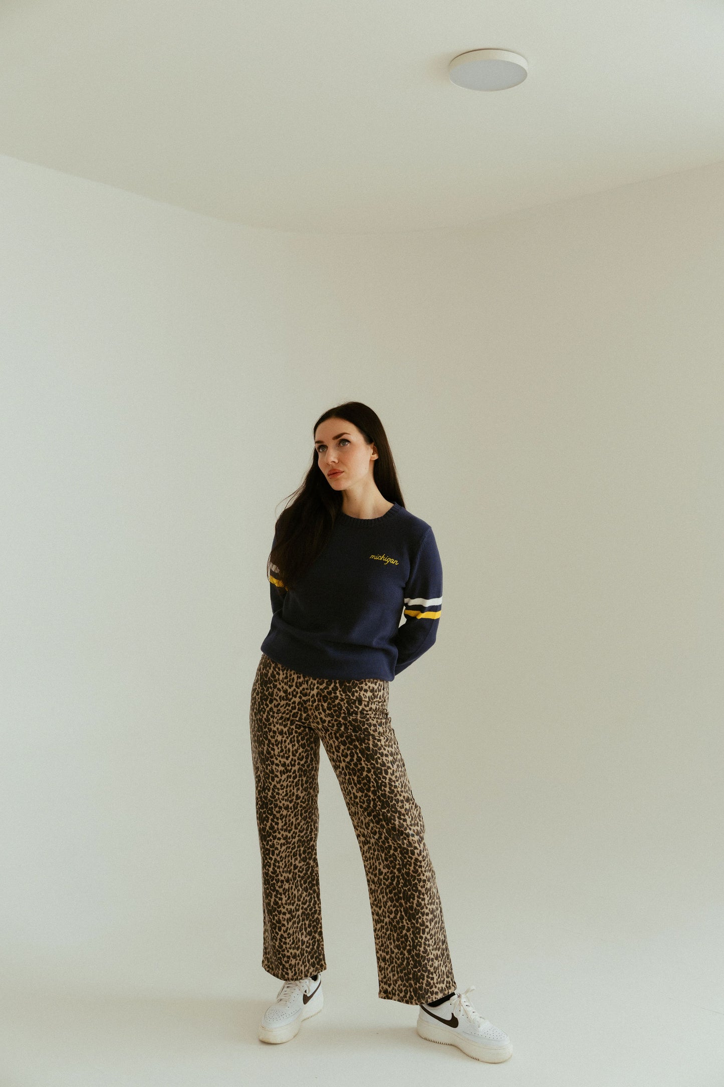 Michigan Women's Basketball Sweater Navy