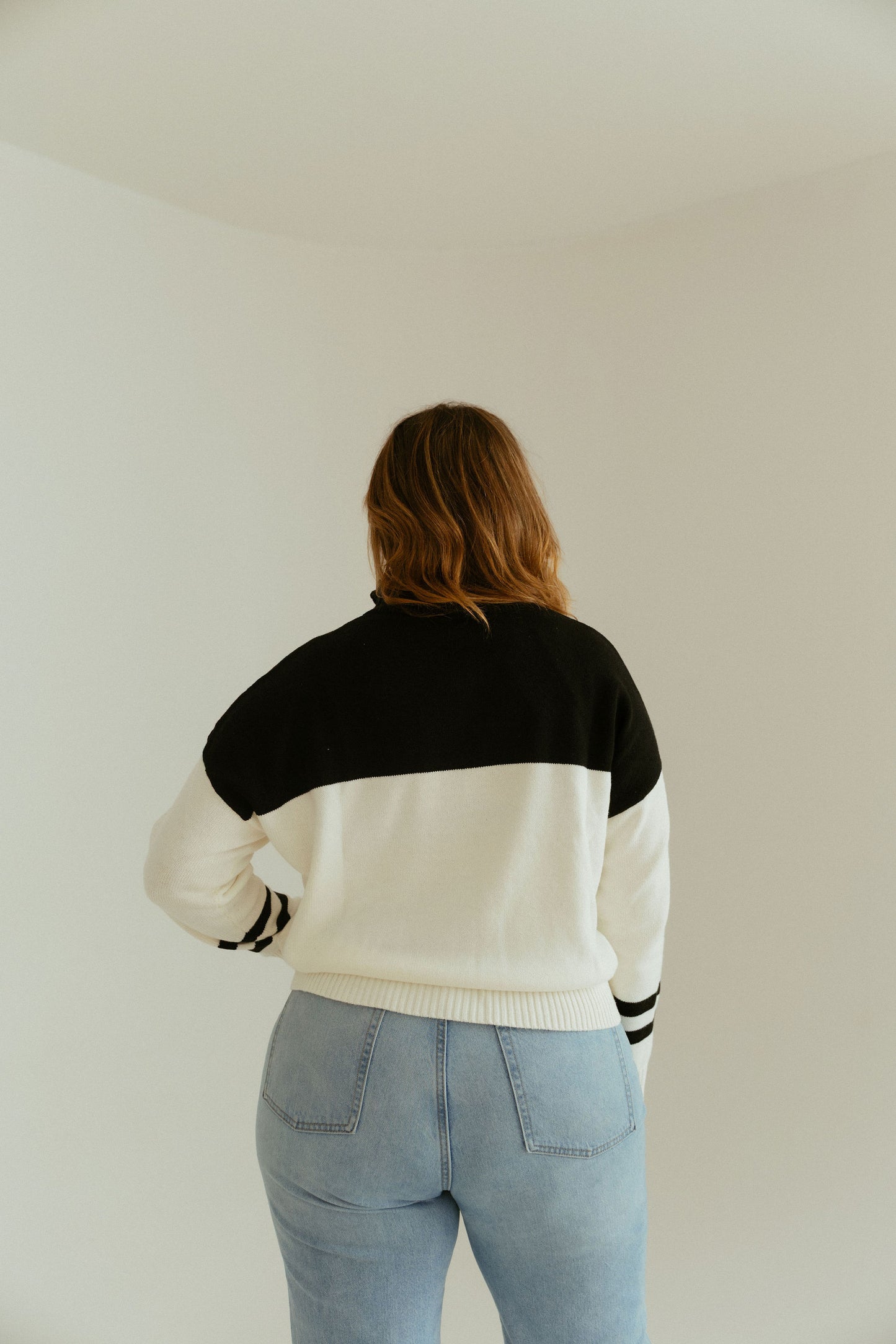 Detroit Quarter Zip Knit Sweater