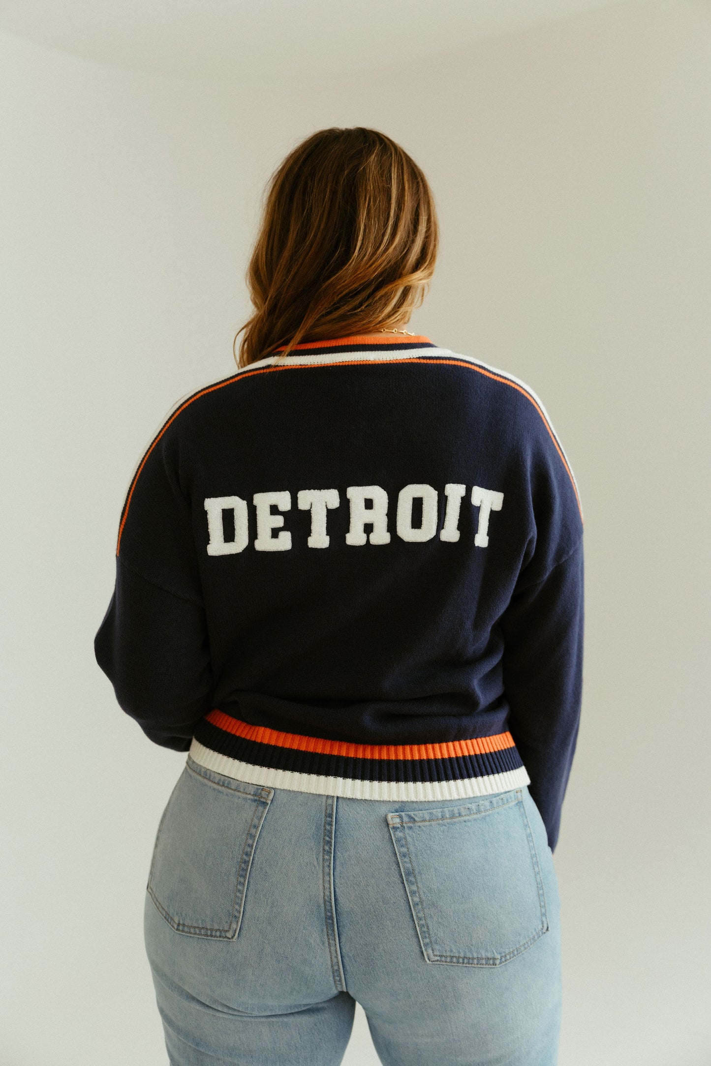Detroit Varsity Cardigan Navy