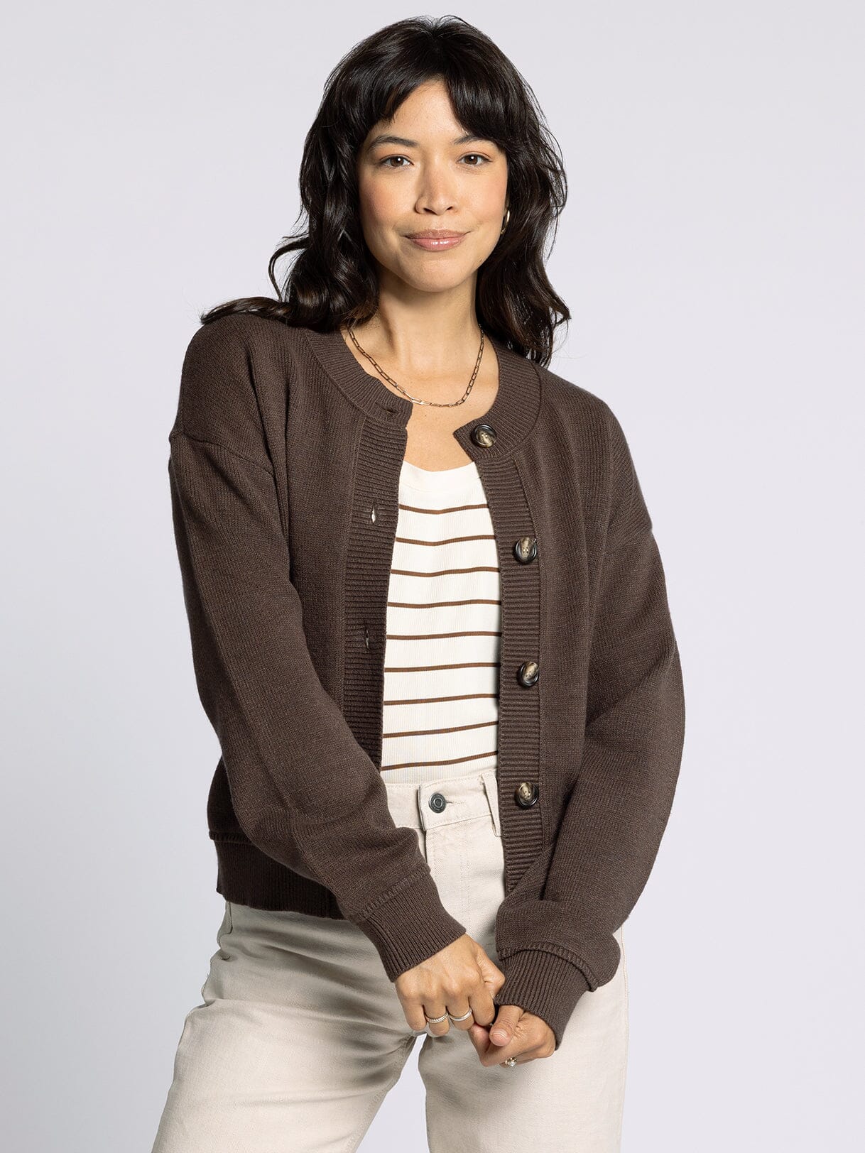 Eliza Cardigan Brown