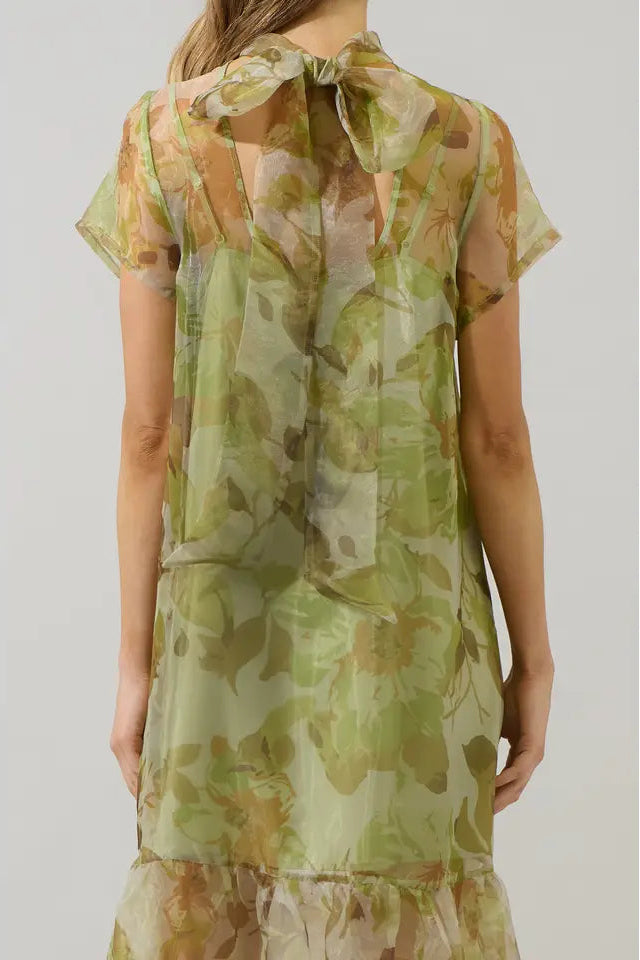 Ellery Floral Dime Organza Maxi Dress