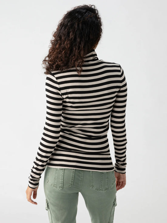 Essential Turtleneck Mini Stripe Top