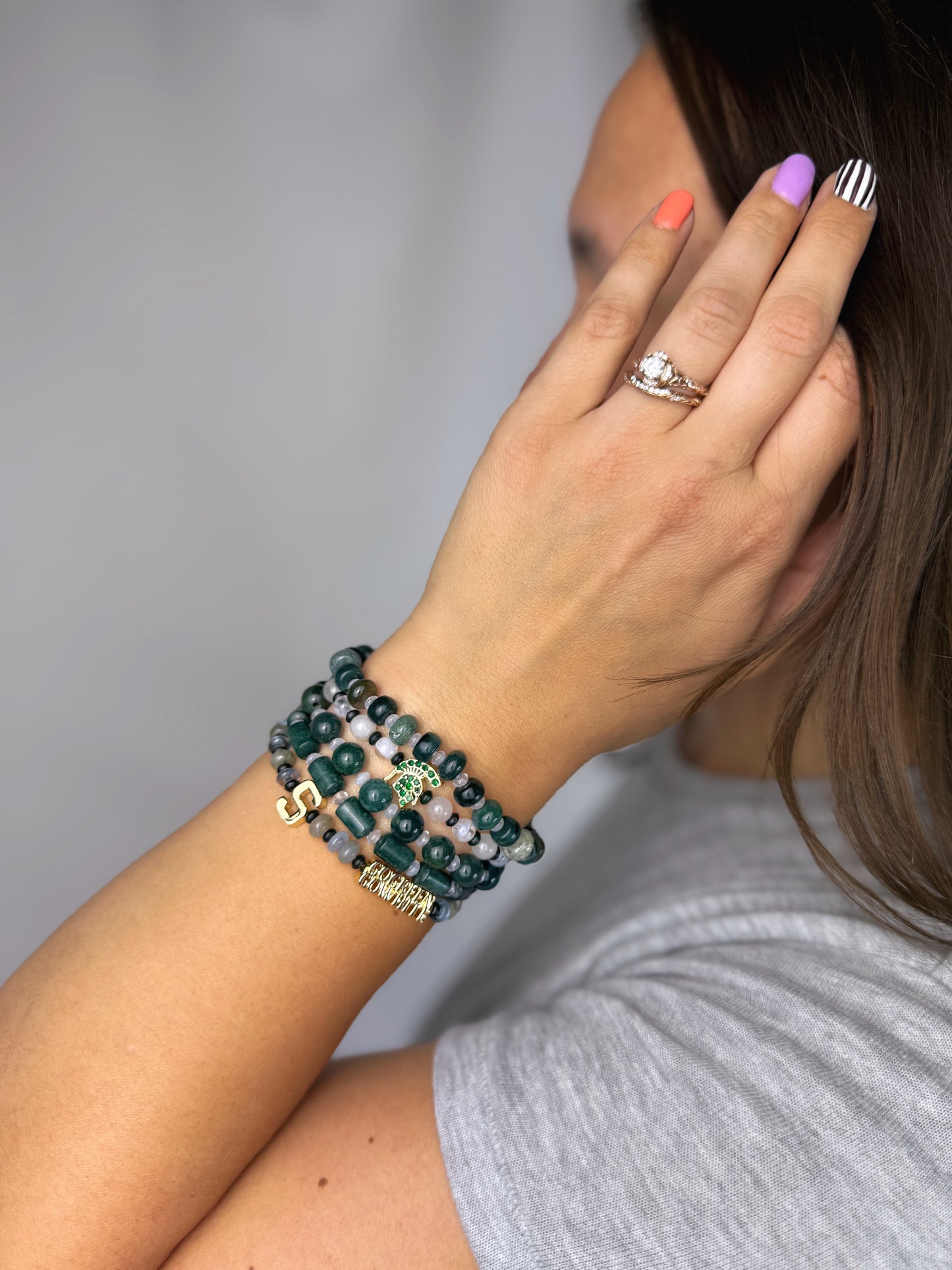 Michigan State University Beaded Bracelet Set